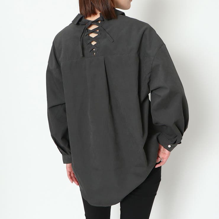 多種ボタンバックレースアップシャツ | GORGE  | 詳細画像10 