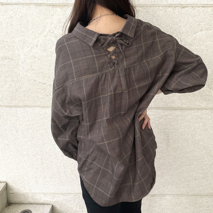 バックレースアップタケノコタックシャツ | GORGE  | 詳細画像17 