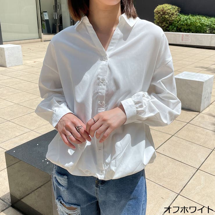 バックレースアップタケノコタックシャツ | GORGE  | 詳細画像2 