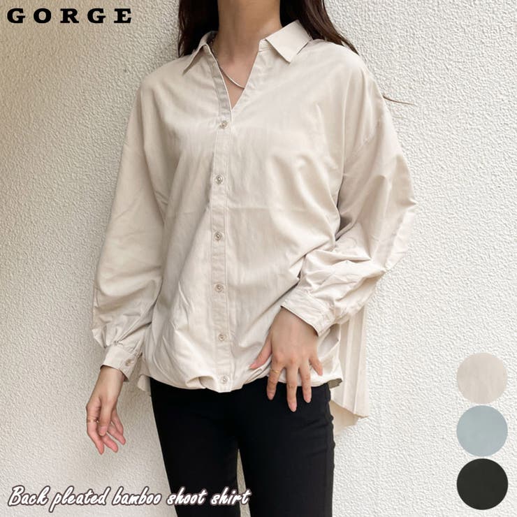 バックプリーツタケノコシャツ | GORGE  | 詳細画像1 