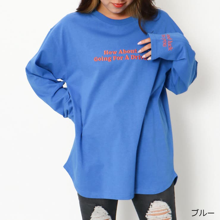 袖刺しゅうコットンロンT[品番：GORW0007160]｜GORGE （ゴージ）の