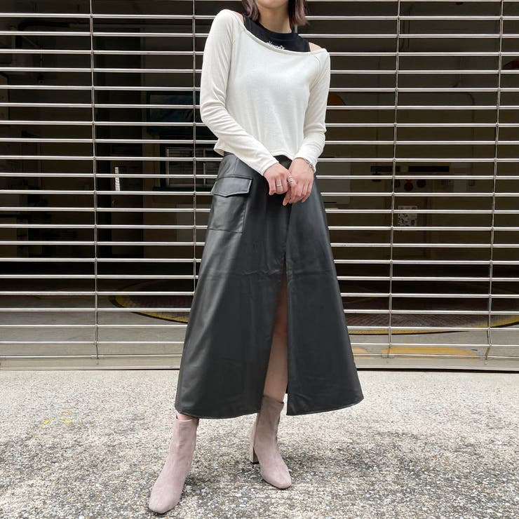 ベルト付き合皮スリットスカート | GORGE  | 詳細画像8 