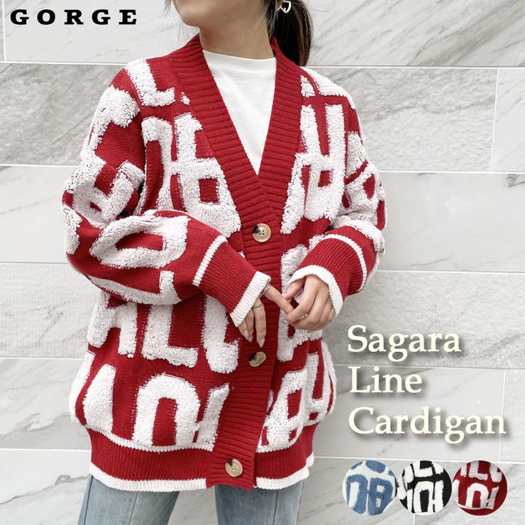 サガララインカーディガン | GORGE  | 詳細画像1 