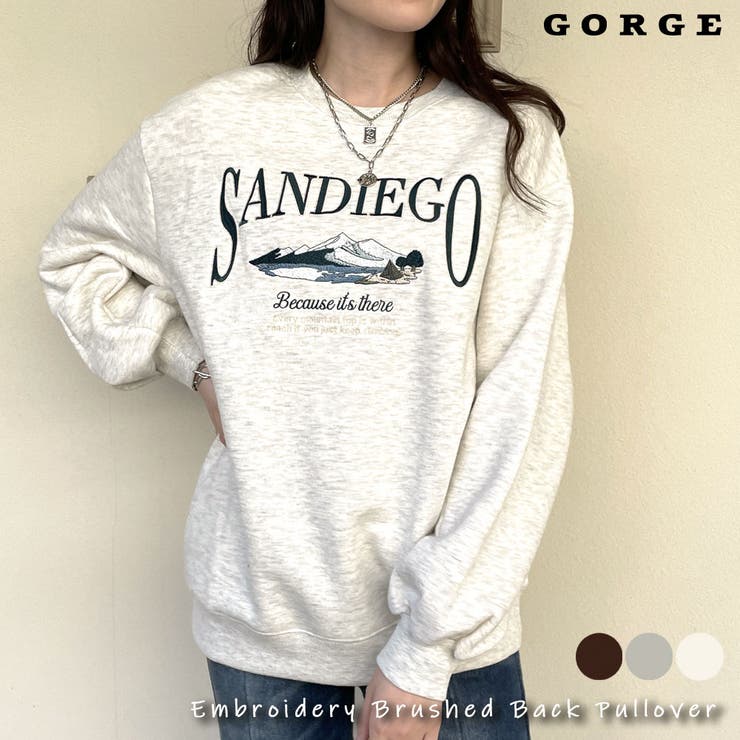 総刺しゅう裏起毛プルオーバー | GORGE  | 詳細画像1 