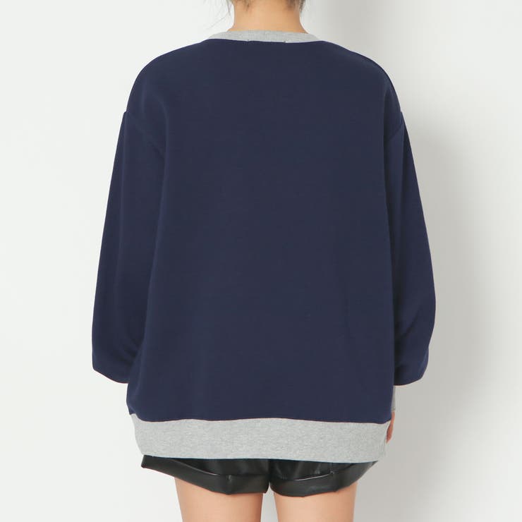 刺しゅうリンガー裏起毛プルオーバー | GORGE  | 詳細画像4 