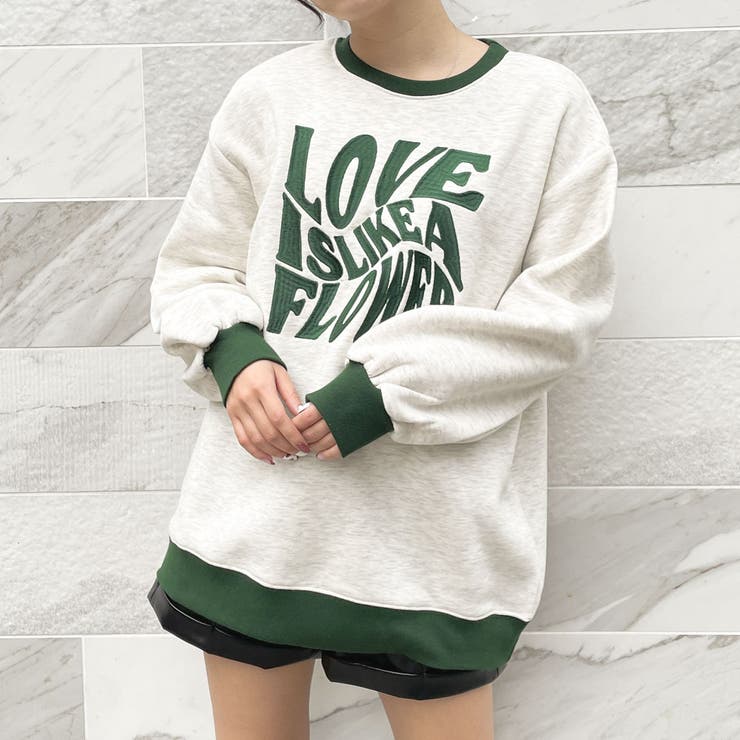 刺しゅうリンガー裏起毛プルオーバー | GORGE  | 詳細画像6 