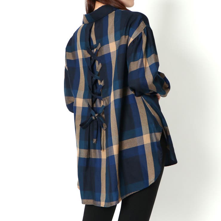 デカチェックバックレースシャツ | GORGE  | 詳細画像10 