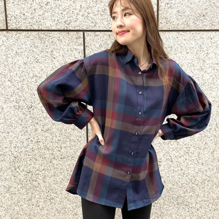 デカチェックバックレースシャツ | GORGE  | 詳細画像13 