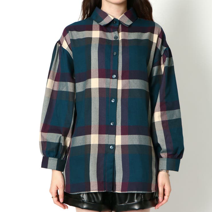 デカチェックバックレースシャツ | GORGE  | 詳細画像2 