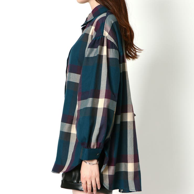 デカチェックバックレースシャツ | GORGE  | 詳細画像3 