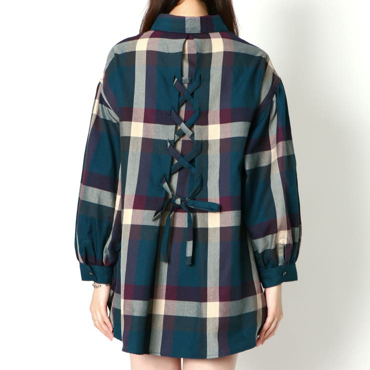 デカチェックバックレースシャツ | GORGE  | 詳細画像4 