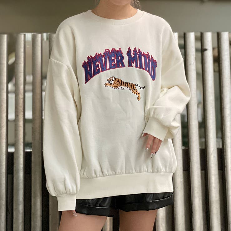 トラ刺しゅう裏起毛プルオーバー | GORGE  | 詳細画像9 