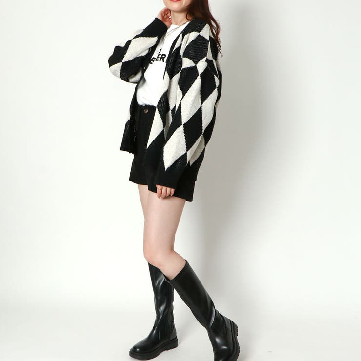 ダイア柄ニットカーディガン | GORGE  | 詳細画像13 