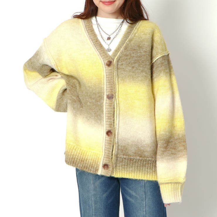 グラデーションニットカーディガン[品番：GORW0007383]｜GORGE