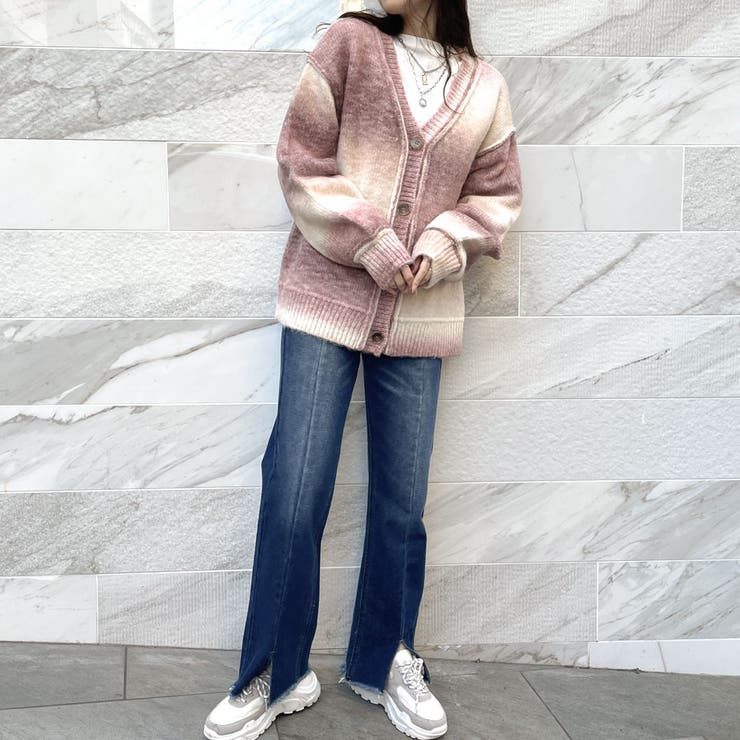 グラデーションニットカーディガン[品番：GORW0007383]｜GORGE