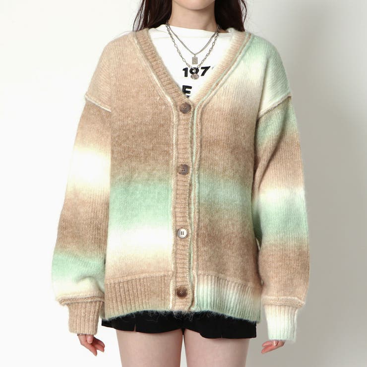 グラデーションニットカーディガン[品番：GORW0007383]｜GORGE