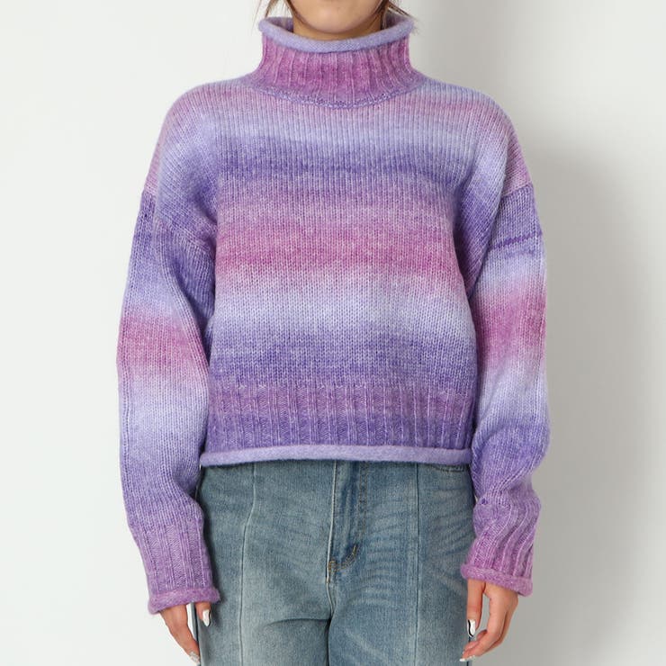 タートルグラデーションニットプルオーバー[品番：GORW0007425]｜GORGE
