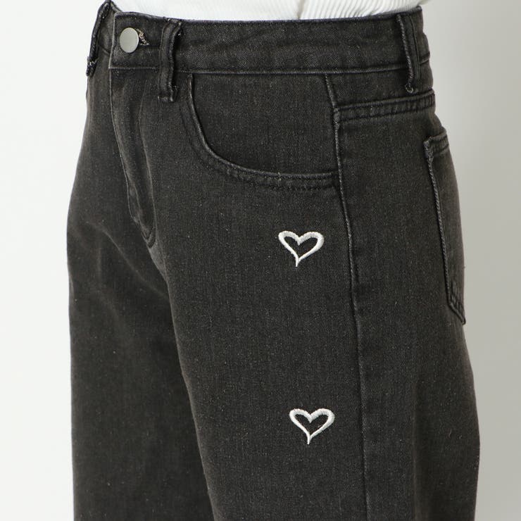 《ハート刺しゅう×ストレート》レディース デニムパンツ ゆるシルエット | GORGE  | 詳細画像5 