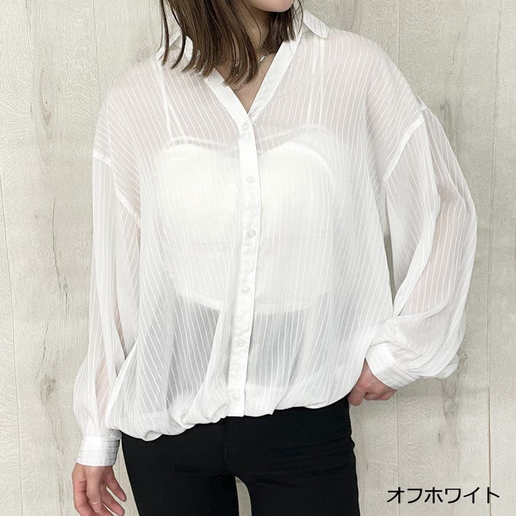 オフホワイト | タケノコシアーストライプシャツ | GORGE 