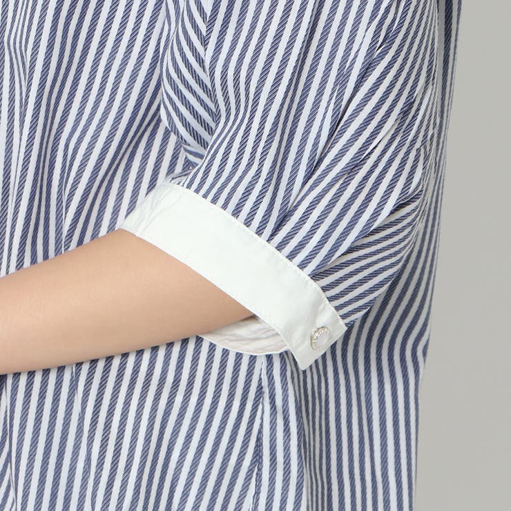 ５分多種ボタンバックレースアップシャツ | GORGE  | 詳細画像5 