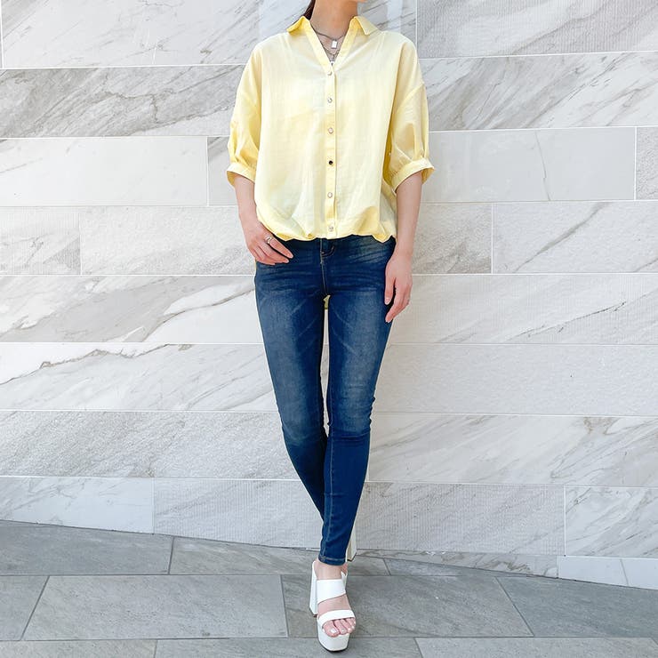 ５分多種ボタンバックレースアップシャツ | GORGE  | 詳細画像15 