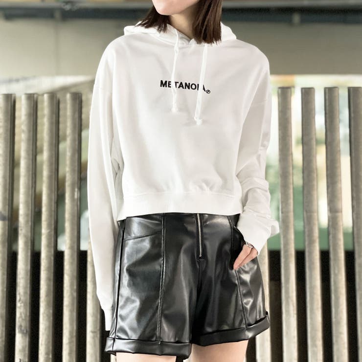 刺しゅうロゴショート裏毛パーカー | GORGE  | 詳細画像9 