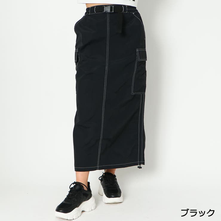 TFW49 ブラック ナイロン生地　カーゴスカート TFW49 ブラック ナイロン生地 カーゴスカート - メルカリ