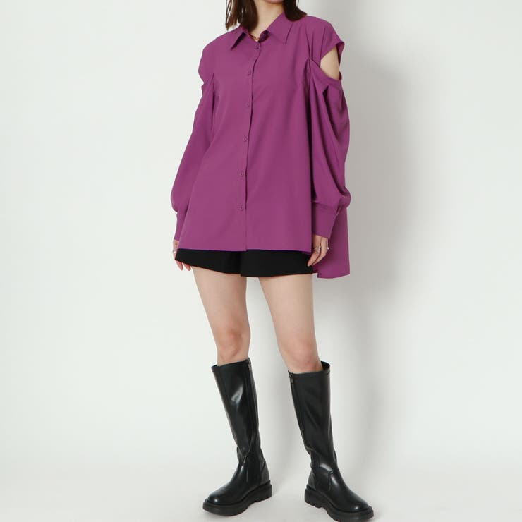 肩開き無地シャツ | GORGE  | 詳細画像11 