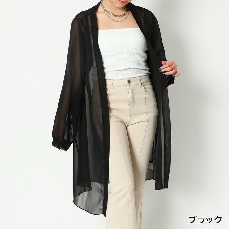 ブラック | 無地シフォンガウン | GORGE 