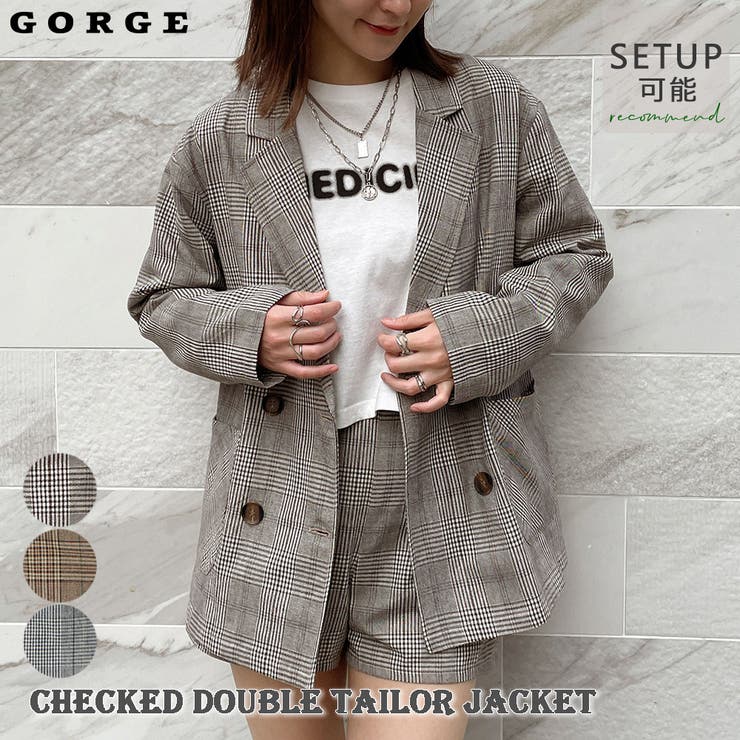 チェックダブルテーラージャケット | GORGE  | 詳細画像1 