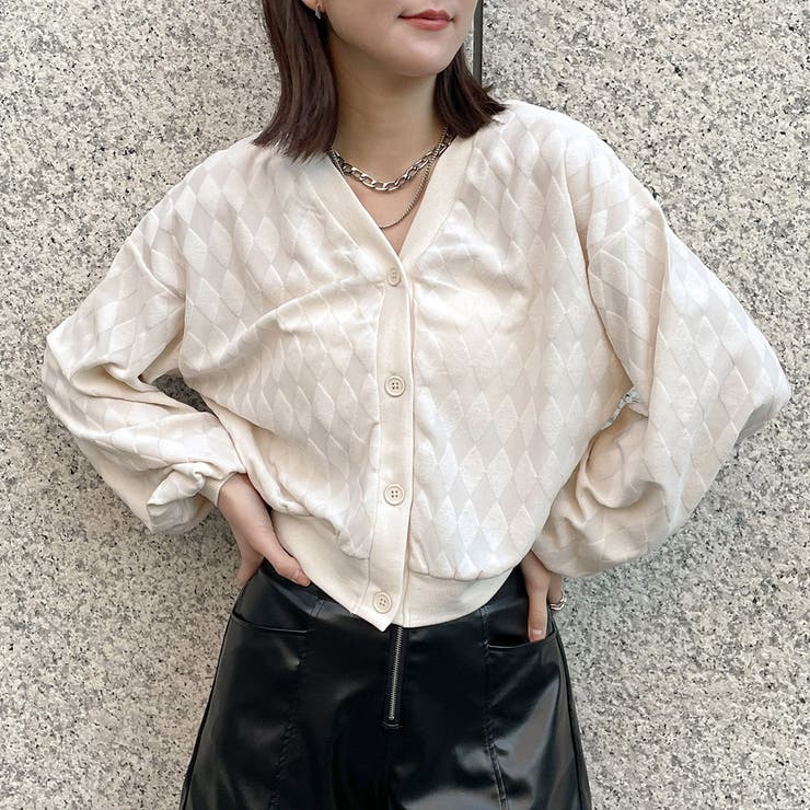 ２ＷＡＹフロッキーアーガイルカーディガン | GORGE  | 詳細画像9 