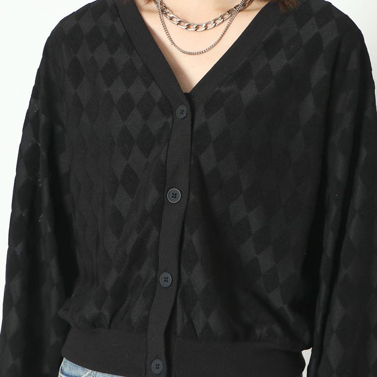 ２ＷＡＹフロッキーアーガイルカーディガン | GORGE  | 詳細画像5 