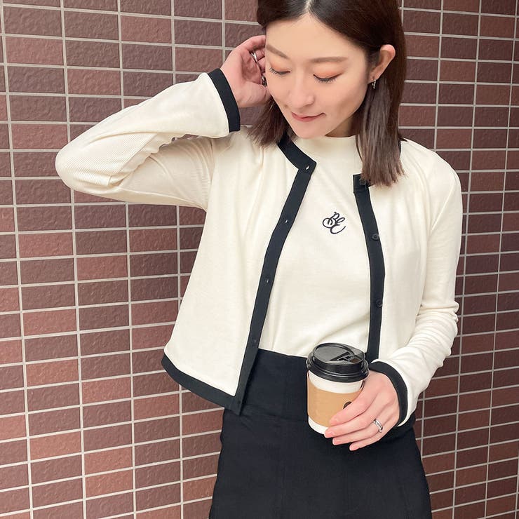 インナー付き刺しゅうテレコカーディガン | GORGE  | 詳細画像15 