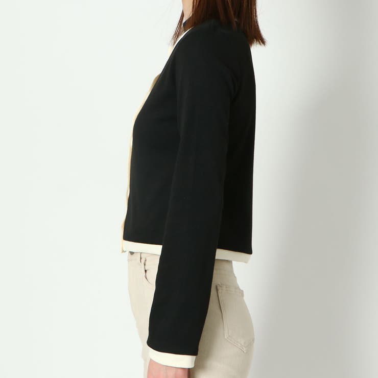 インナー付き刺しゅうテレコカーディガン | GORGE  | 詳細画像3 