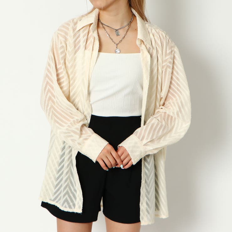 ギザギザジャガードシアーシャツ | GORGE  | 詳細画像9 