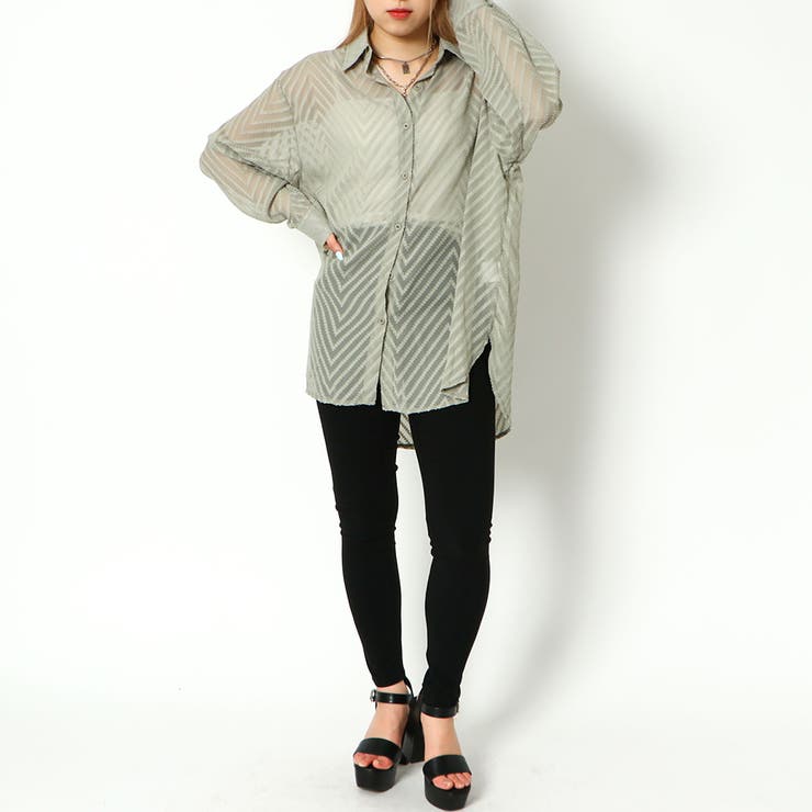 ギザギザジャガードシアーシャツ | GORGE  | 詳細画像12 