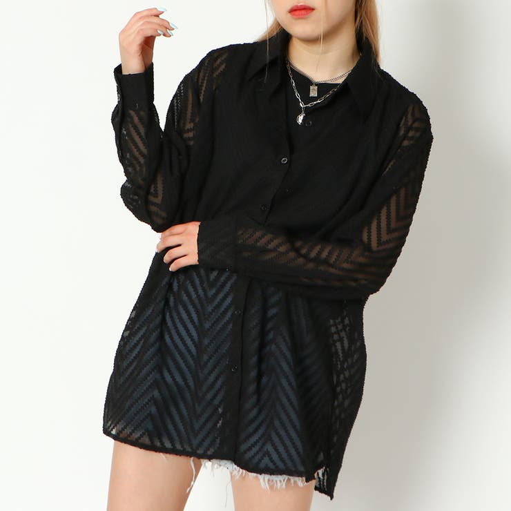 ギザギザジャガードシアーシャツ | GORGE  | 詳細画像13 