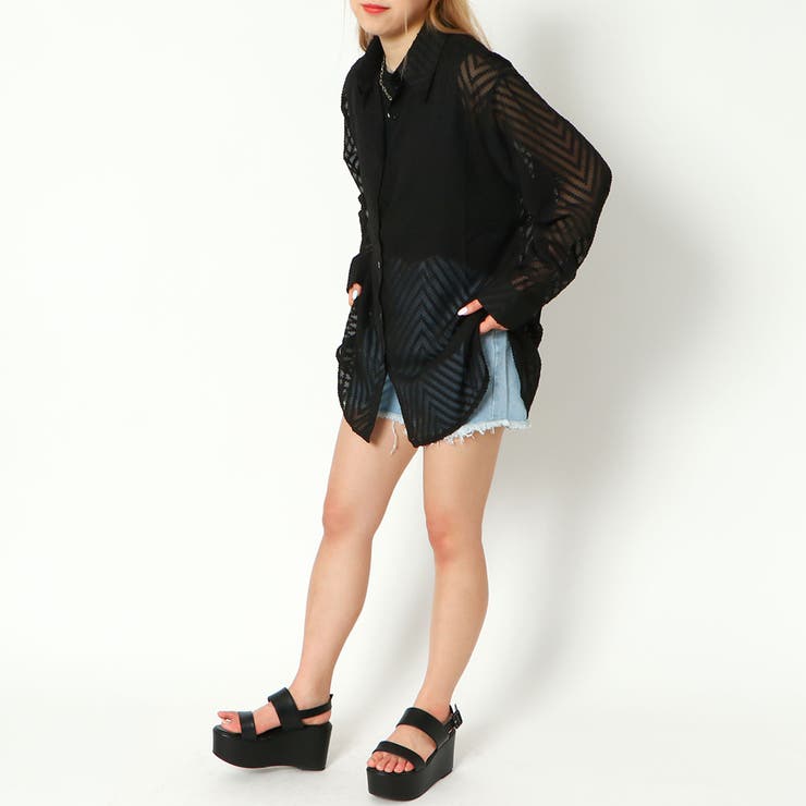 ギザギザジャガードシアーシャツ | GORGE  | 詳細画像14 