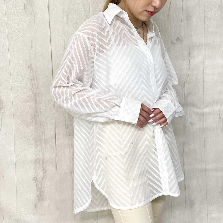 ギザギザジャガードシアーシャツ | GORGE  | 詳細画像15 