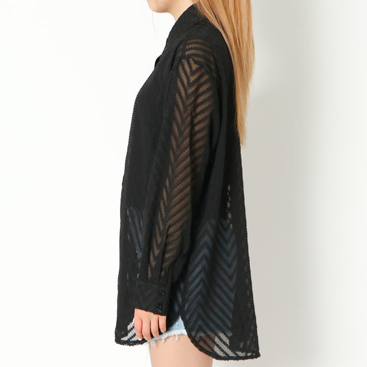 ギザギザジャガードシアーシャツ | GORGE  | 詳細画像3 