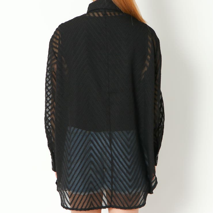 ギザギザジャガードシアーシャツ | GORGE  | 詳細画像4 