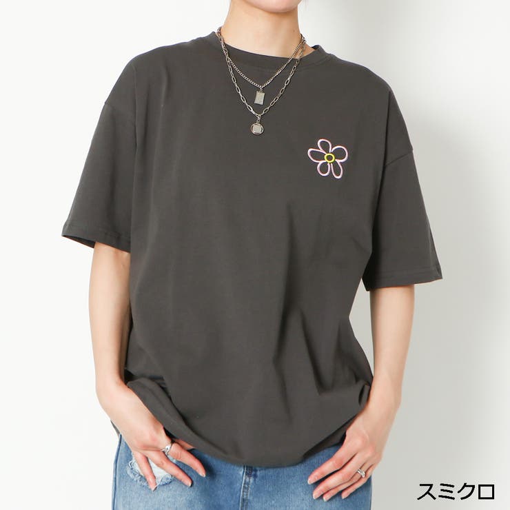 ピンク】花ロゴサガラＴシャツ[品番：GORW0007973]｜GORGE （ゴージ