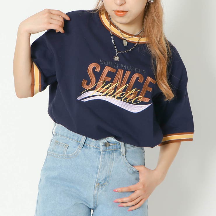 ラインリブ刺しゅうＴシャツ | GORGE  | 詳細画像9 