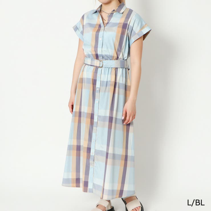 Ｌ／ＢＬ | デカチェックシャツワンピース | GORGE 