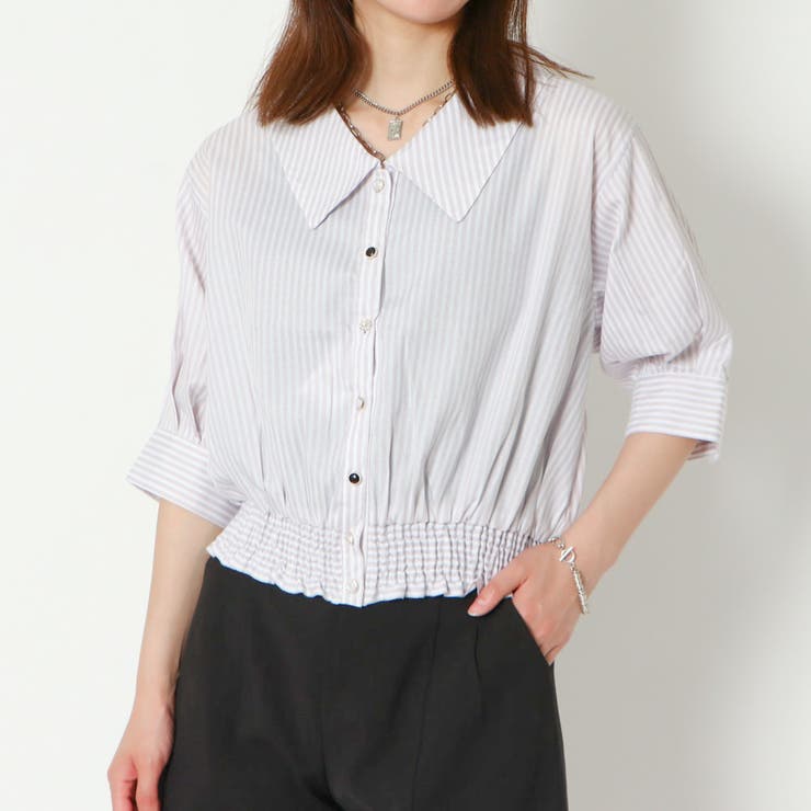 ５分裾シャーリングブラウス | GORGE  | 詳細画像10 