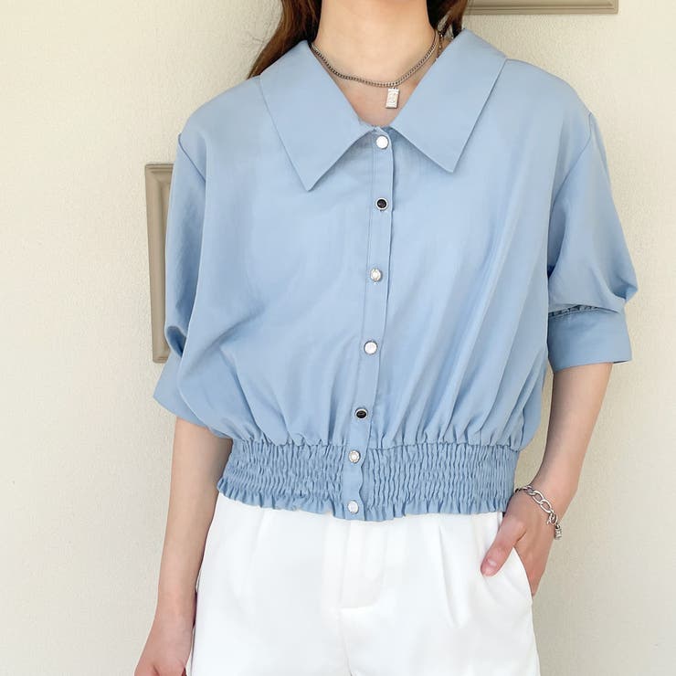 ５分裾シャーリングブラウス | GORGE  | 詳細画像15 