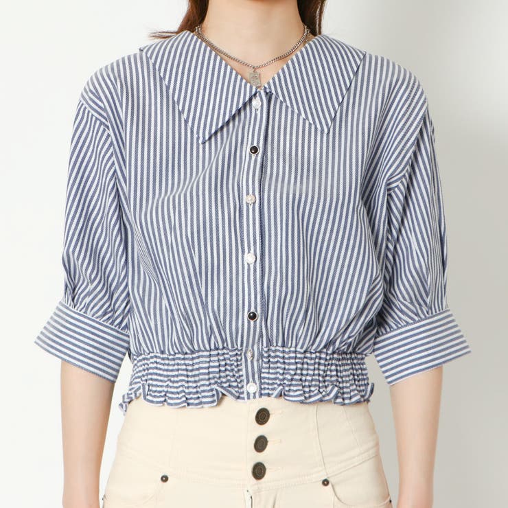 ５分裾シャーリングブラウス | GORGE  | 詳細画像2 