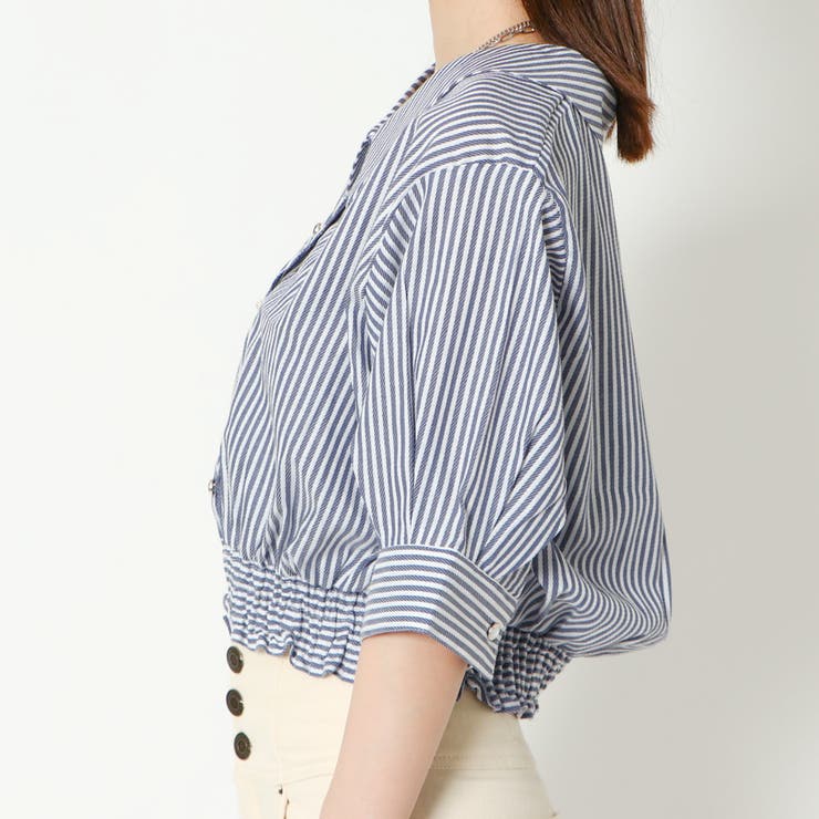 ５分裾シャーリングブラウス | GORGE  | 詳細画像3 