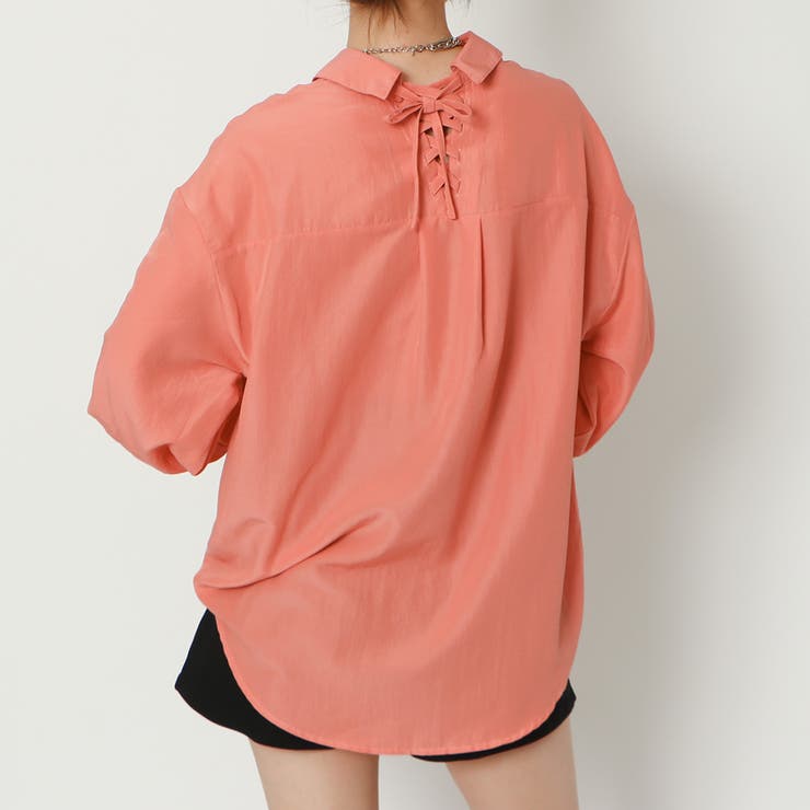 刺しゅうバックレースアップタケノコシャツ | GORGE  | 詳細画像8 