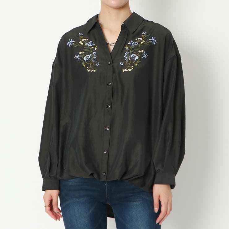 刺しゅうバックレースアップタケノコシャツ | GORGE  | 詳細画像9 